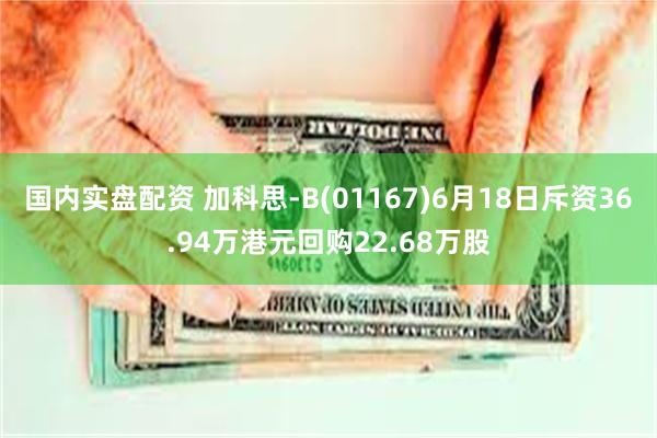 国内实盘配资 加科思-B(01167)6月18日斥资36.94万港元回购22.68万股