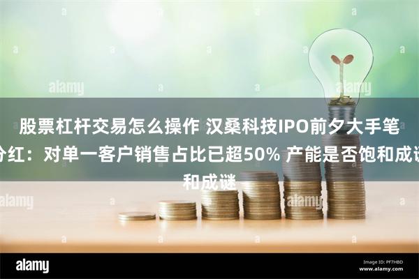 股票杠杆交易怎么操作 汉桑科技IPO前夕大手笔分红：对单一客户销售占比已超50% 产能是否饱和成谜