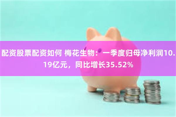 配资股票配资如何 梅花生物：一季度归母净利润10.19亿元，同比增长35.52%