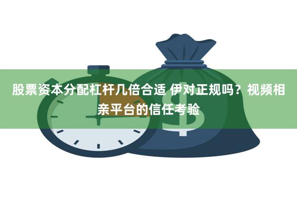 股票资本分配杠杆几倍合适 伊对正规吗？视频相亲平台的信任考验